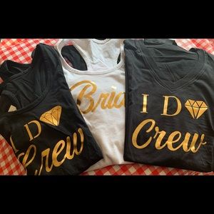 Bride and bridesmaid T-shirts and Tanks